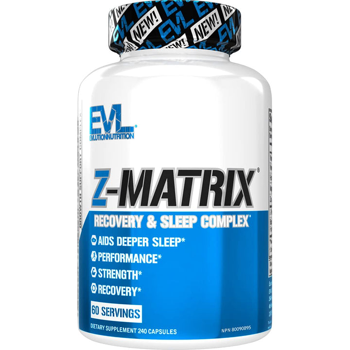 Evlution EVL Post Workout Recovery Bodybuilding Supplement - Magnesium and Zinc - ZMatrix Zinc Magnesium Aspartate Muscle Recovery Supplement for Sleep Support and Muscle Health