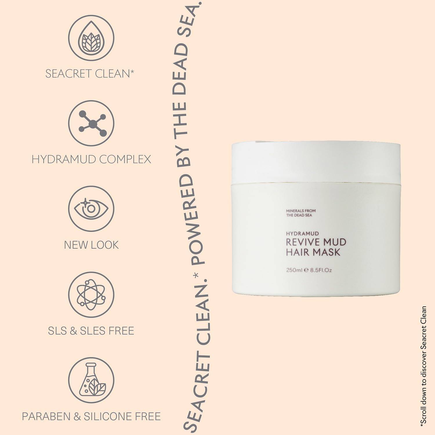 Seacret Mineral-Rich Reviving Mud Hair Mask 8.5 oz