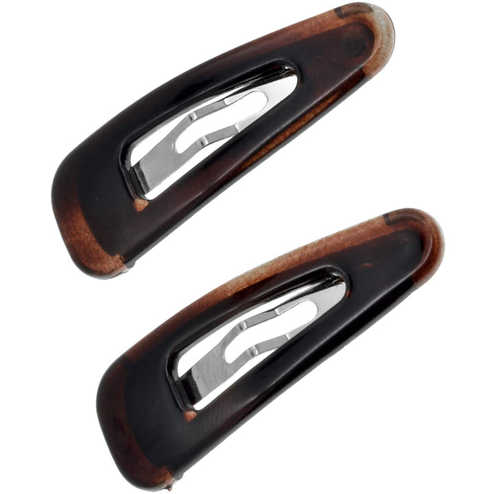 Camila Paris AD86/2 French Hair Snap Clip Barrette, Hair Slides Clic Clac for Women, Styling Girls Side Slide-in Metal Snap Pin Hair Accessories for Women. Strong Hold, No Slip Grip, Made in France