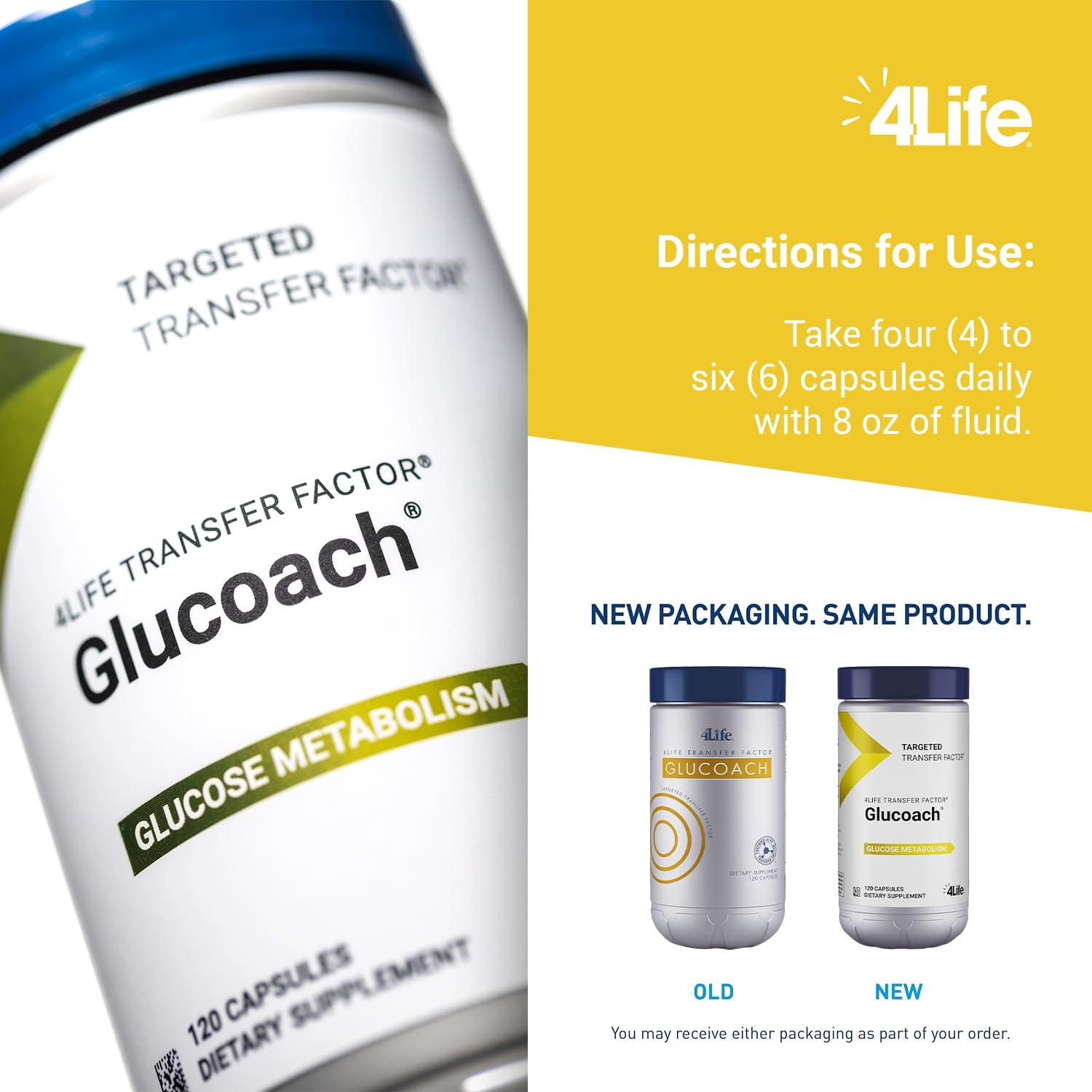 4Life Transfer Factor GluCoach by 4Life - 120 ct/bottle [Health and Beauty]