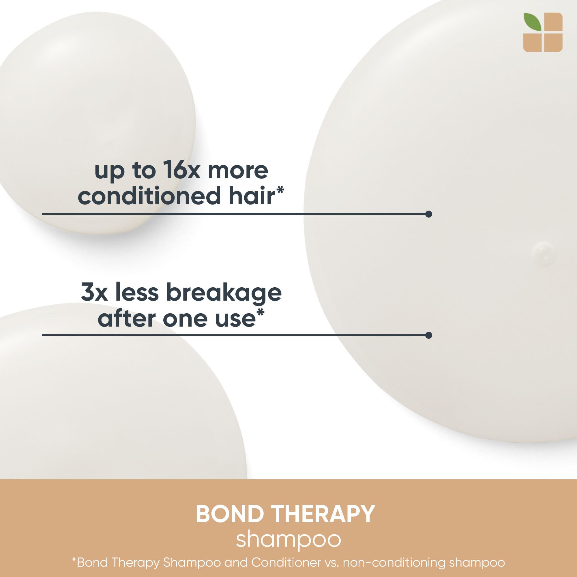 Biolage Bond Therapy Sulfate-Free Shampoo | Builds Bonds & Reduces Breakage | Paraben & Sulfate-Free | Vegan | Salon Professional Shampoo | Cruelty-Free | Bonding