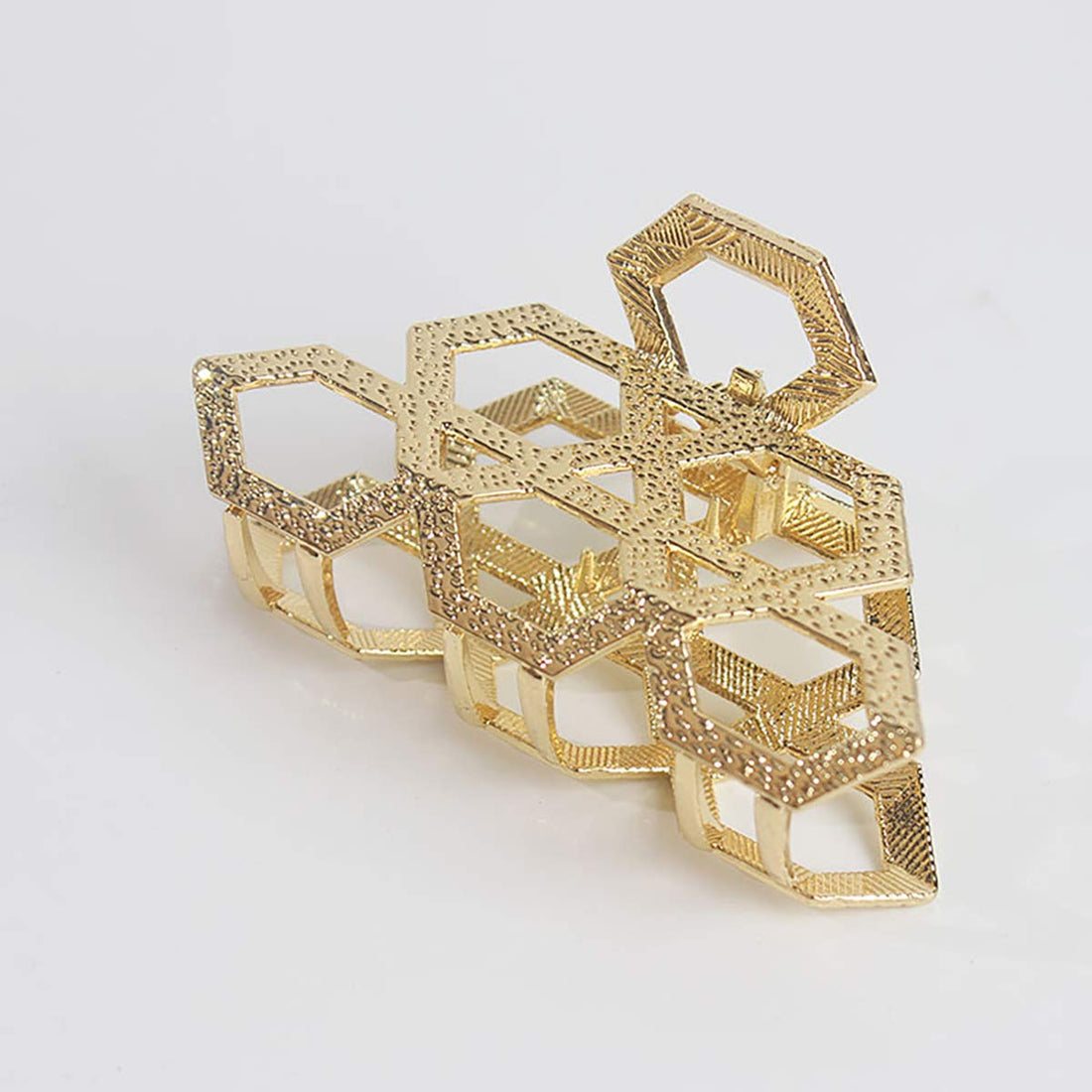 Girls Women Vintage Metal Hair Jaw Clips Hair Clamp Hair Claw Hairpin Accessories (Gold)