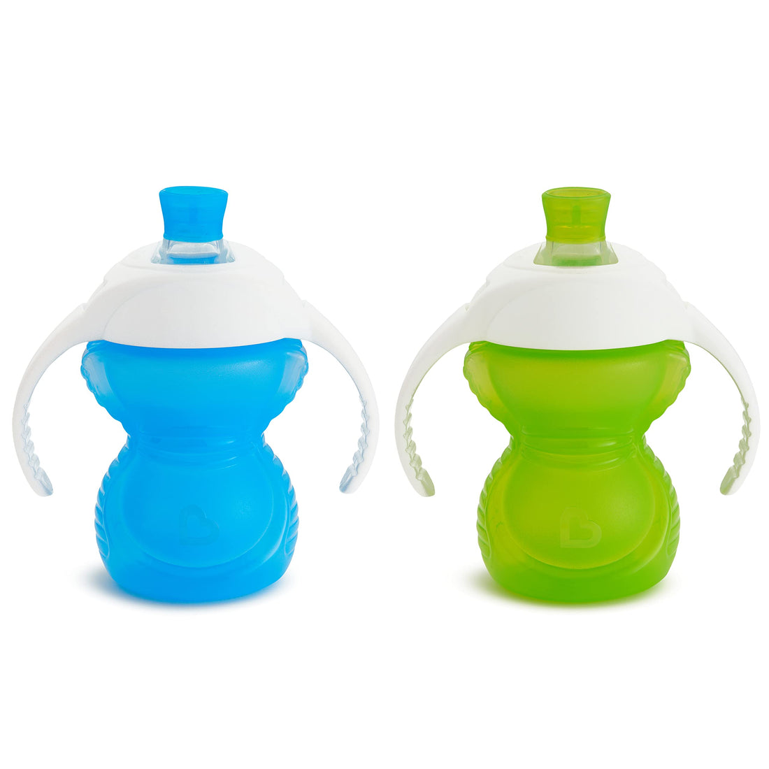 Munchkin® Click Lock™ Bite Proof Trainer Cup, Plastic, 7 Ounce, 2 Pack, Blue/Green