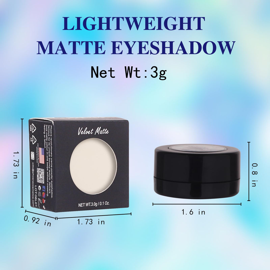 MEICOLY Off White Eye shadow,Beige Matte Cream Single Eyeshadow for Halloween Makeup,Natural Nude Pressed Powder Eyeshadow,Long Lasting Matte Shade Eyelid Color,Pigmented Eye Makeup for Women Girls
