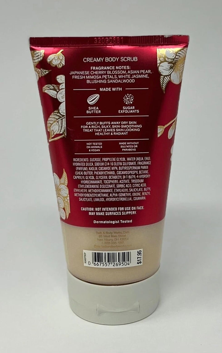 Bath and Body Works Japanese Cherry Blossom Creamy Body Scrub 6.6 Ounce (Japanese Cherry Blossom)