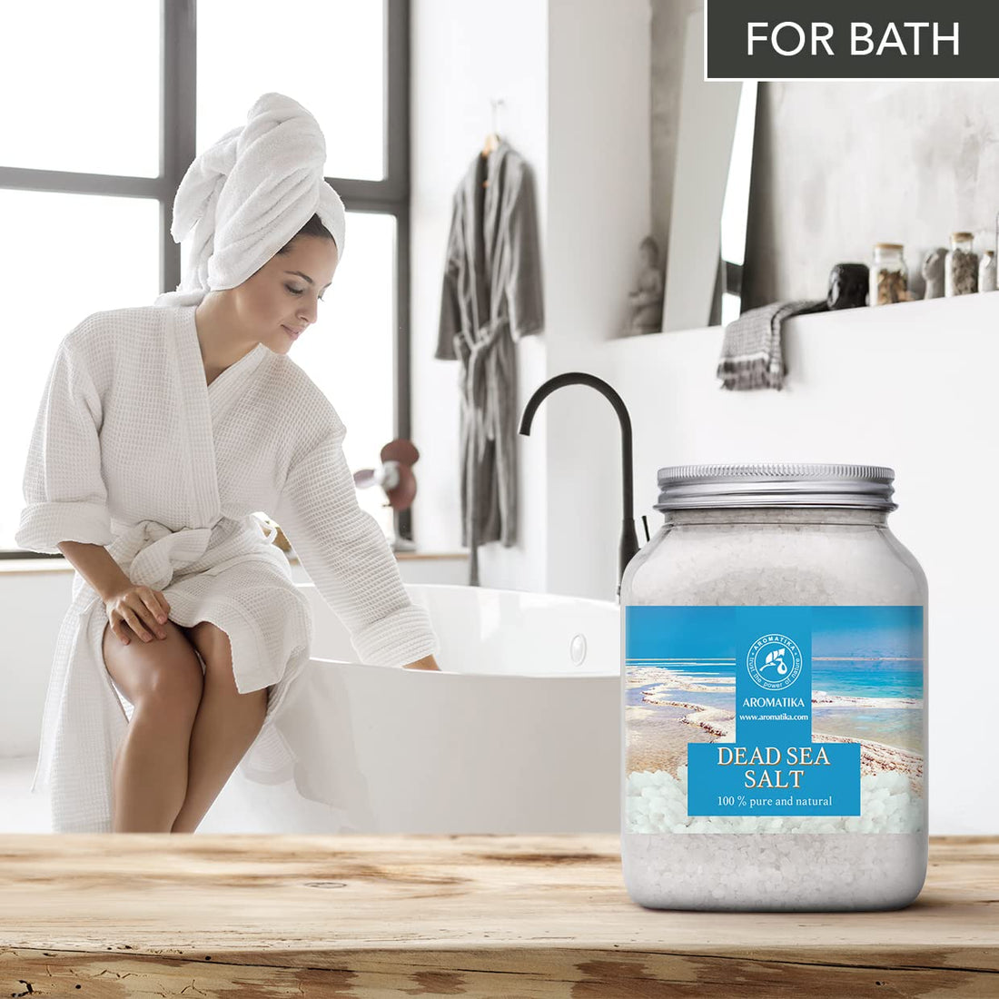 Dead Sea Salt 35 Oz - 100% Pure & Natural - Dead Sea Salts 1 kg- Best for Good Sleep - Stress Relief - Beauty - Relaxing - Bath Salts