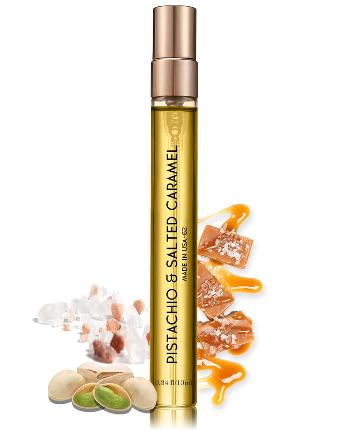 Enhanced Scents Pheromones Perfumes for Women & Men, No. 62 Pistachio&Salted Caramel Fragrances, Also Mixed of Almond, Heliotrope Jasmine, Vanilla Notes,Travel Size Perfume Oil Spray, 0.34 fl.oz