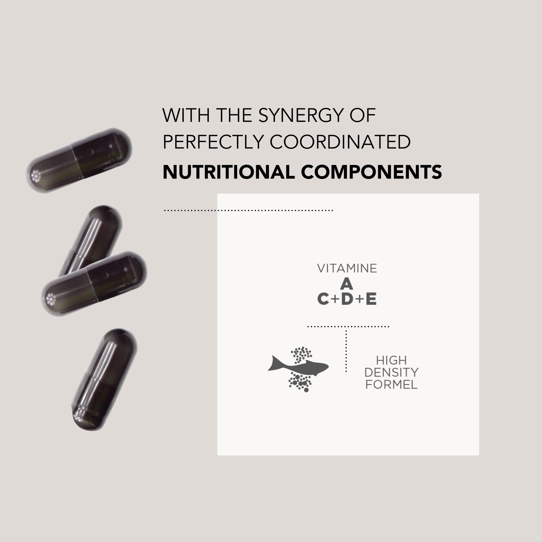 HECH Caviar Collagen Capsules - Beauty Supplement with 2,000 mg Marine Collagen Peptides, Caviar Extract and Vitamin Complex