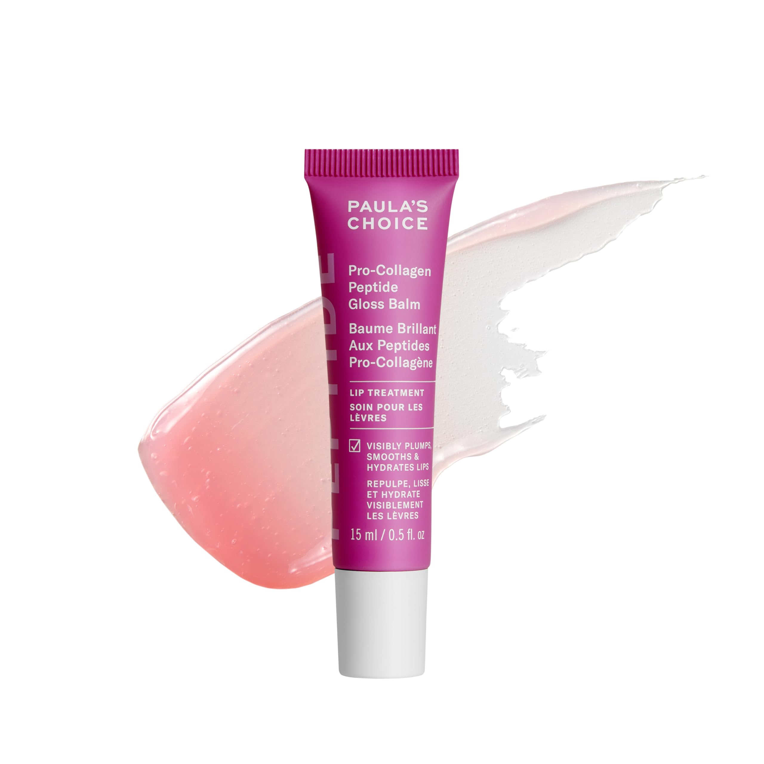 Paula’s Choice Pro-Collagen Peptide Gloss Lip Balm, Hydrates & Smooths Lips, Sheer & Glossy Finish for Fuller Lips, Sheer Tint, Non-Sticky, Cruelty-Free, 0.5 oz