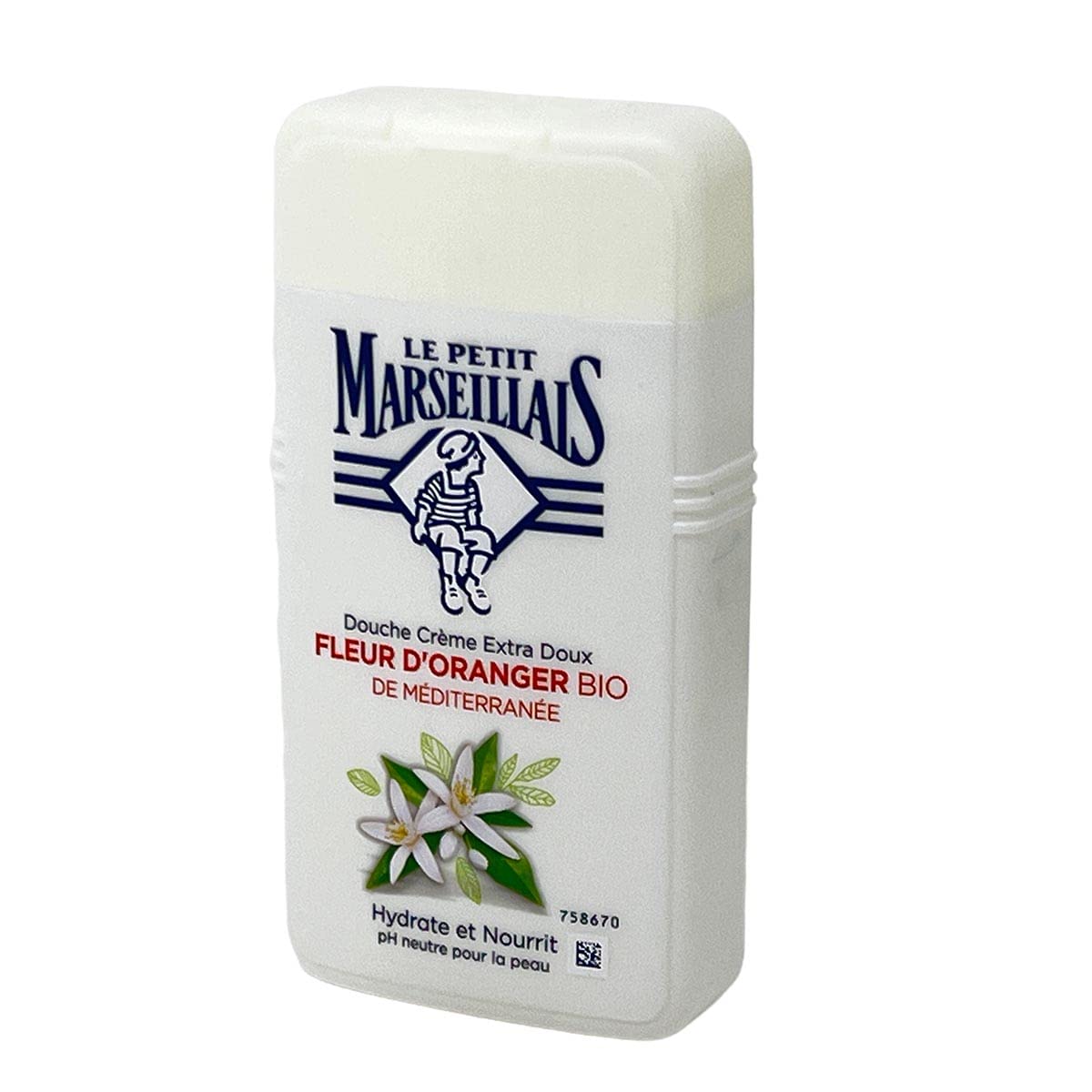 Le Petit Marseillais 1 Bottle of Body Wash Your Choice, French Shower Cream 6 Varieties 250ml (8.4oz) (Fleur d'Oranger (Orange Blossom))