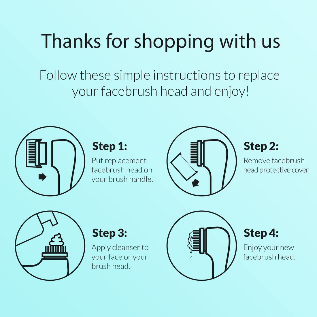 Brushmo Brush Head Replacements Compatible with Clarisonic Mia 1, Mia 2, Mia Fit, Alpha Fit, Smart Profile Uplift, 4 Pack of Deep Pore and Sensitive