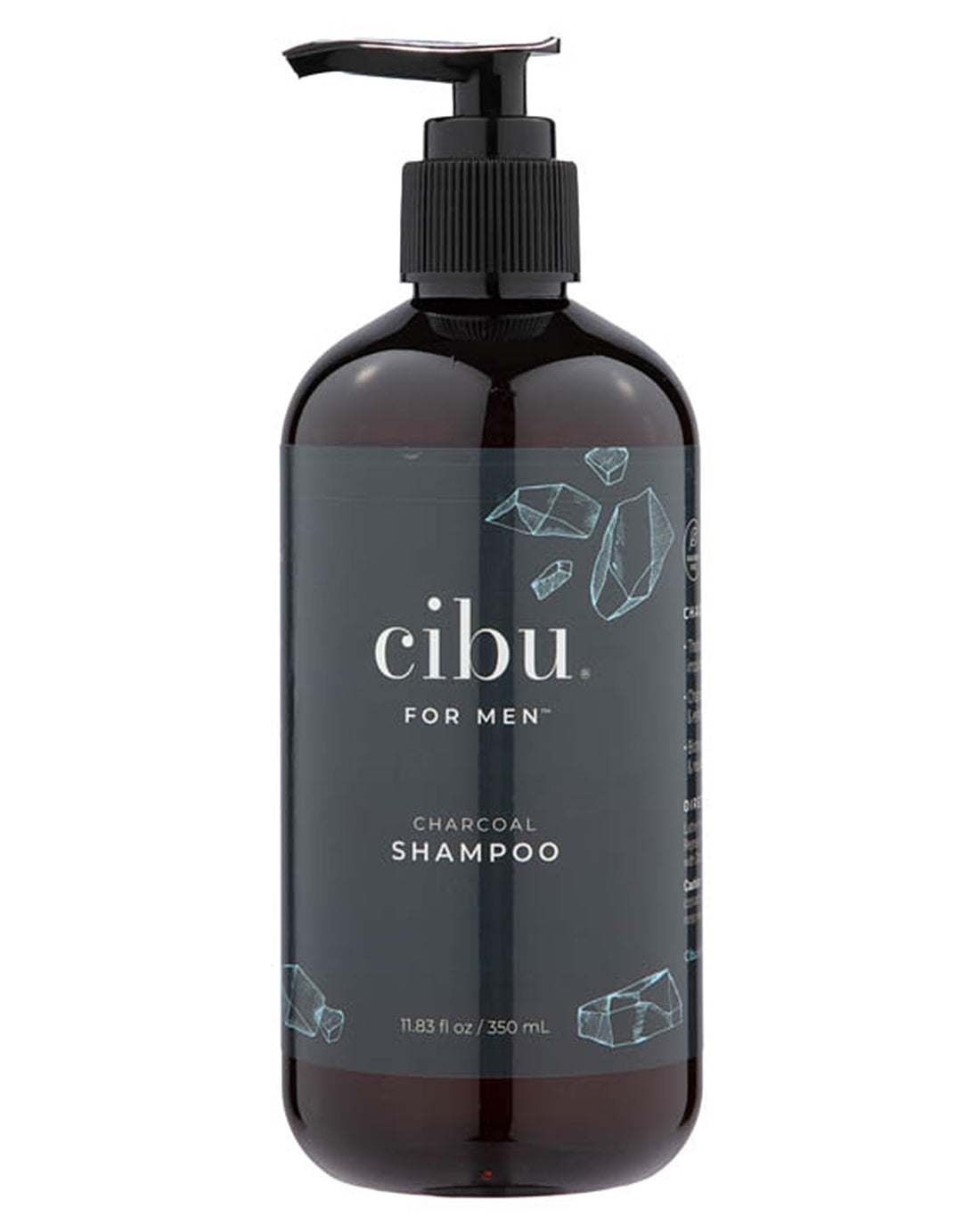 CIBU for Men Charcoal Shampoo - 12oz Deep Clean Shampoo for Healthier Hair & Scalp - Removes Dirt and Oil, Boosts Volume, Enhances Thickness, and Revitalizes Scalp