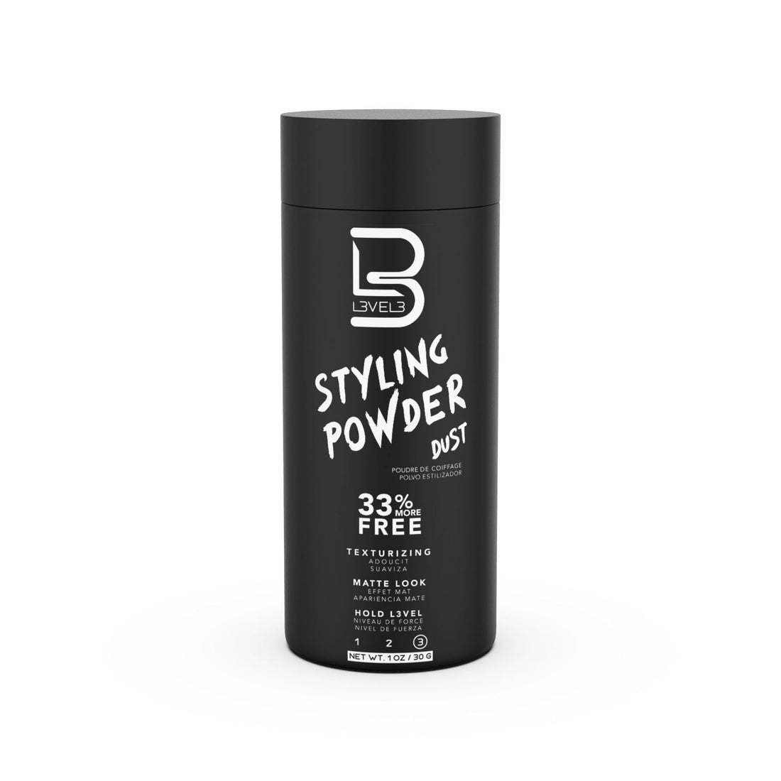 Level 3 Styling Powder - Natural Look Mens Powder L3 - Easy to Apply with No Oil or Greasy Residue - Level Three Delivers Matte Finish