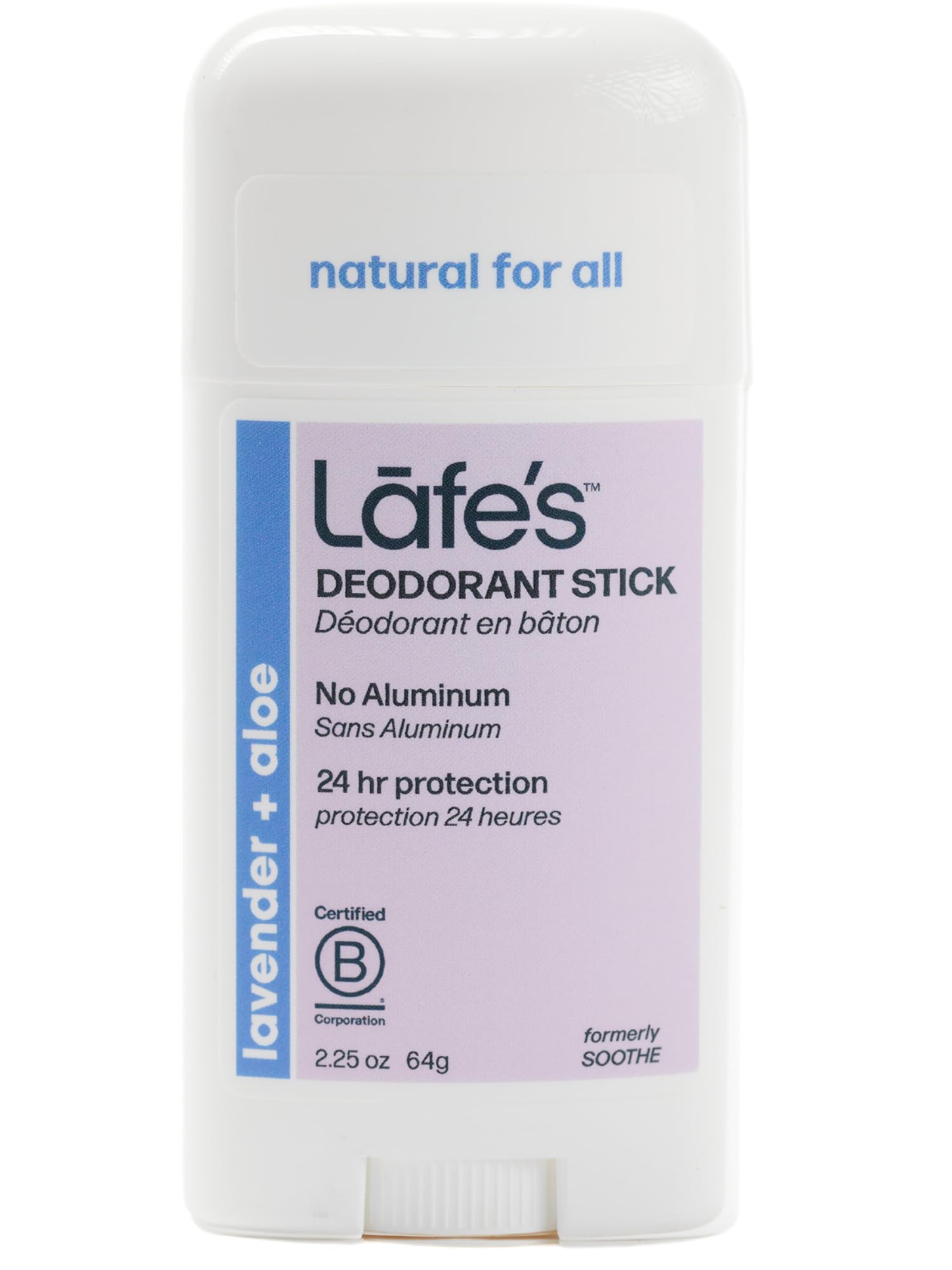 Lafe's Deodorant Stick, Lavender & Aloe, 2.25 Ounce (Packaging May Vary)
