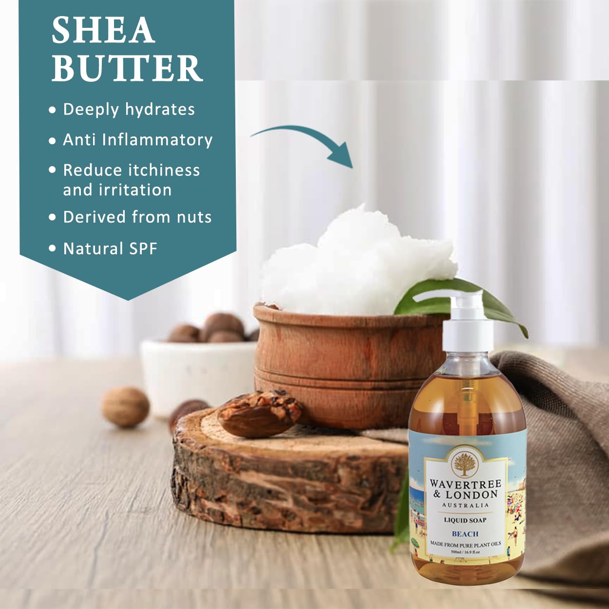 Wavertree & London Natural Liquid Soap Bottle with Dispenser Pump | Scented Soap for Home, Office use | Triple French Milled soap | Made in Australia