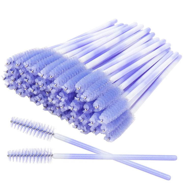 300 Pack Mascara Wands Disposable Eyelash Brush for Extensions Lash Applicators Tool Kit, Deep Purple