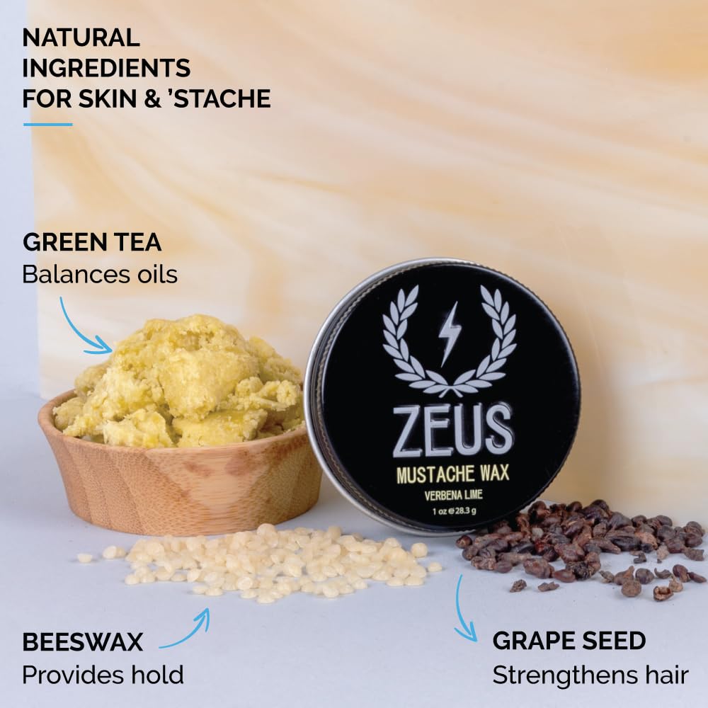 Zeus Mustache Wax - 1 oz - Light Hold