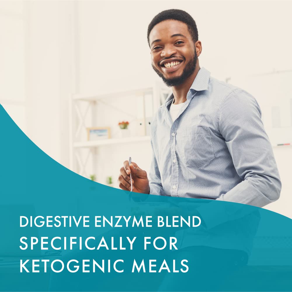 Real-Zymes™ KETO Digestive Enzymes Supplement with Probiotics for Better Digestion - Natural Support for Relief of Bloating, Gas, Belching, Diarrhea, Constipation, IBS, etc. - 90 Caps