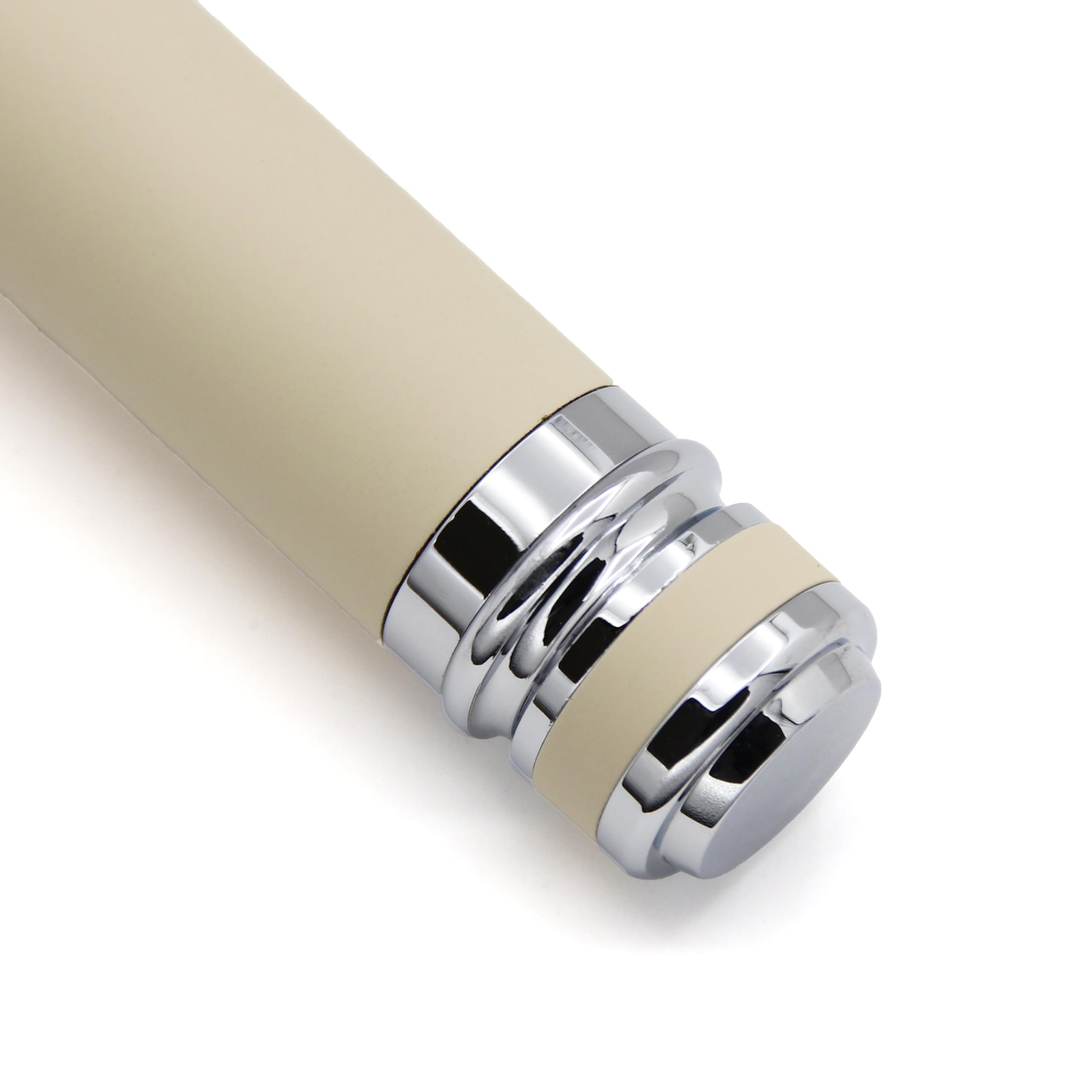 Ivory Rubber Coated , Short Handle : Edwin Jagger Double Safety Razor Ivory