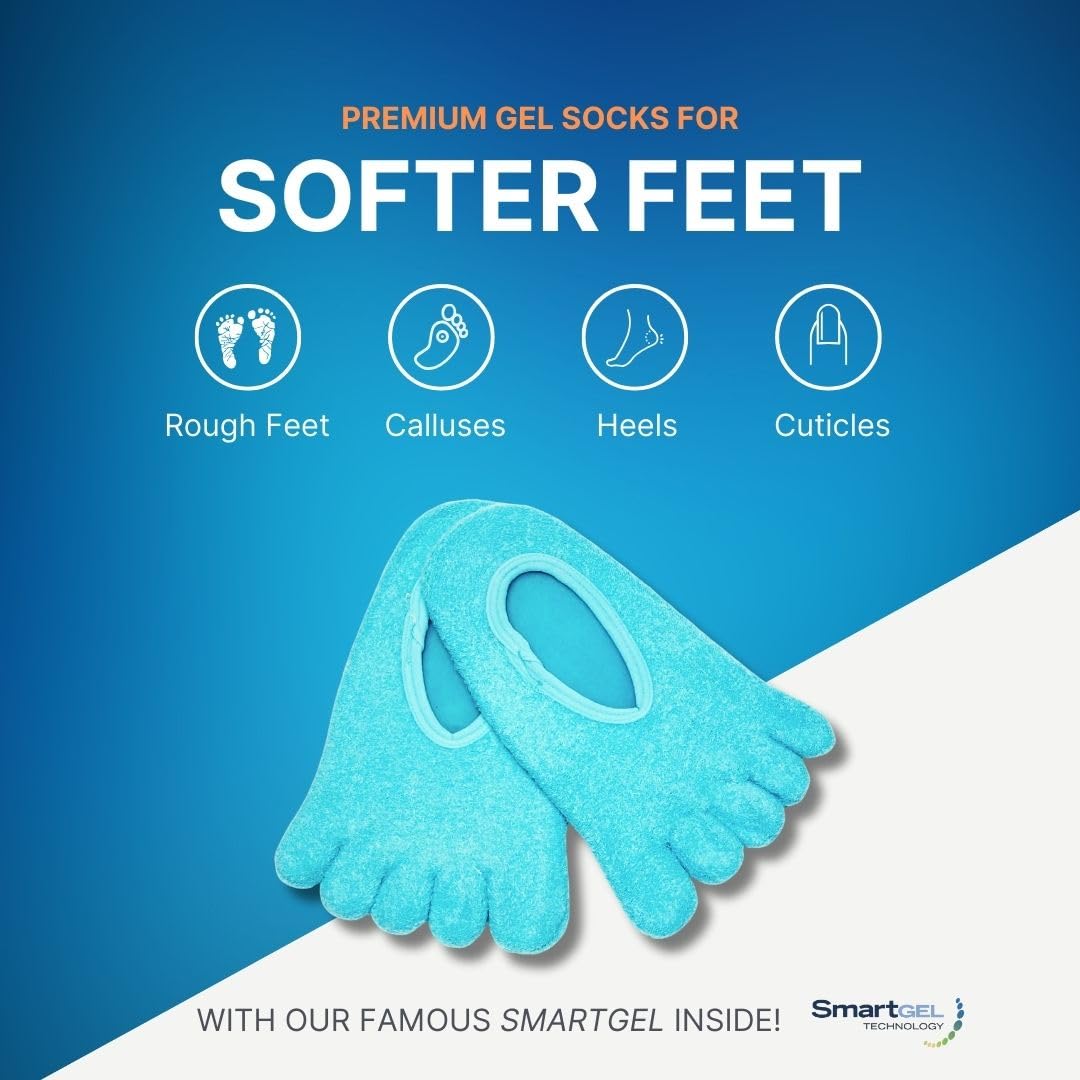 NatraCure ‚ 5-Toe Moisturizing Gel Socks