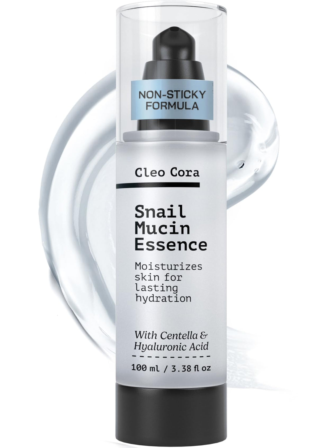 Snail Mucin Serum - Advanced Snail 96 Mucin Power Essence with Hyaluronic Acid & Centella - Skin Repair Hydrating & Moisturising Face Serum for Women - 3.38 Fl. oz 100 ml - Cruelty Free Skincare