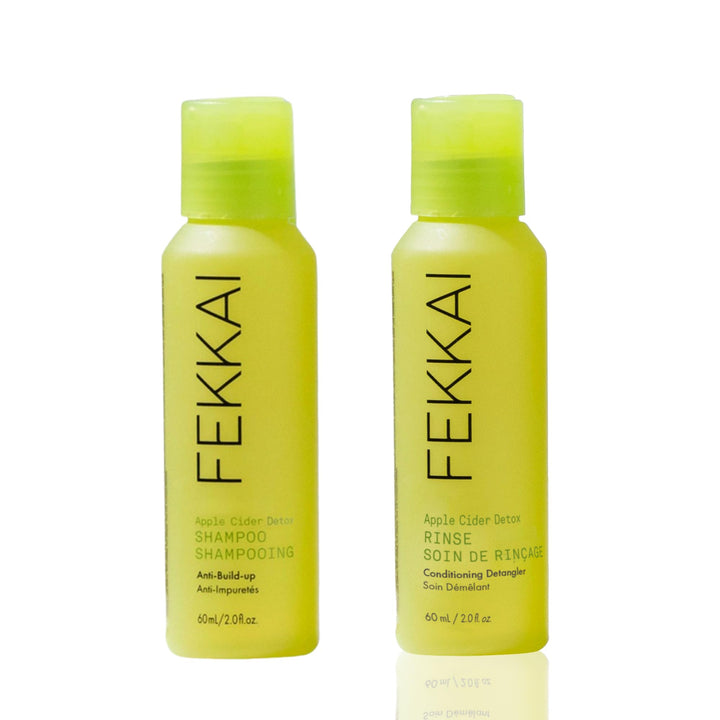 Fekkai Apple Cider Detox Rinse (2 oz) + Apple Cider Detox Shampoo (2 oz) - Free of Sulfates, Parabens, Phthalates - Vegan, Cruelty-Free