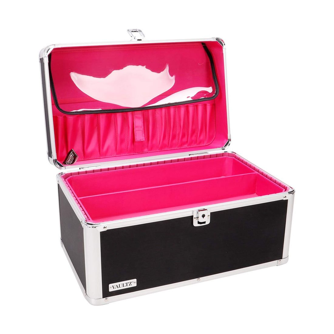 Vaultz Makeup Artist Case, 9.75 x 15.38 x 9.13 Inches, Black (VZ03743)