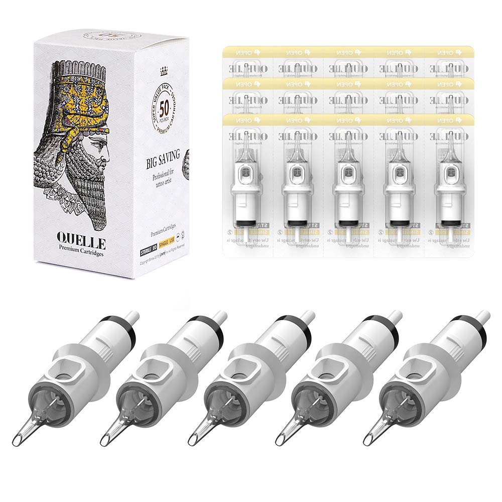 Hawink Tattoo Cartridge Needles #12 Standard 14 Round Shader M-Taper 50PCS with Membrane Professional Disposable EN05C-50-1214RS