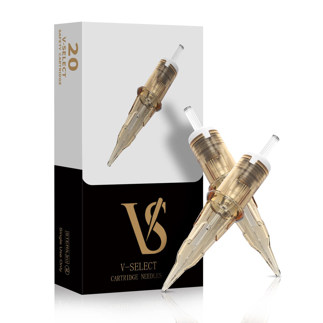 EZTAT2 V Select Tattoo Cartridge Needles 1009RL 0.30mm Bugpin Round Liner 20Pcs for Rotary Tattoo Machine Supply