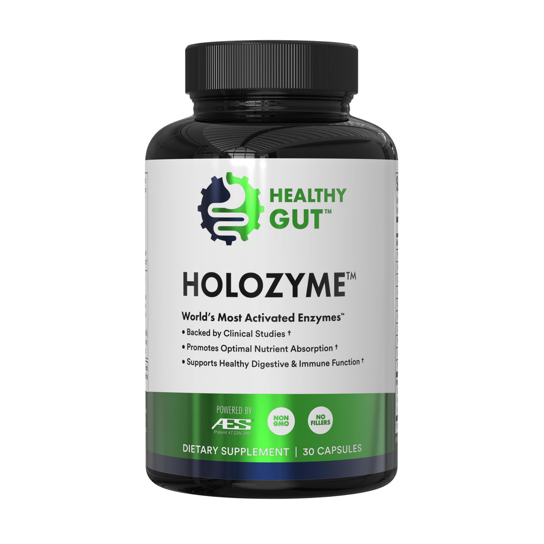 Healthy Gut HoloZyme | Digestive Enzymes | Enjoy Your Favorite Foods Again w/Protease, Amylase, Lipase, Lactase, and More | 15 Servings (Sample Bottle)