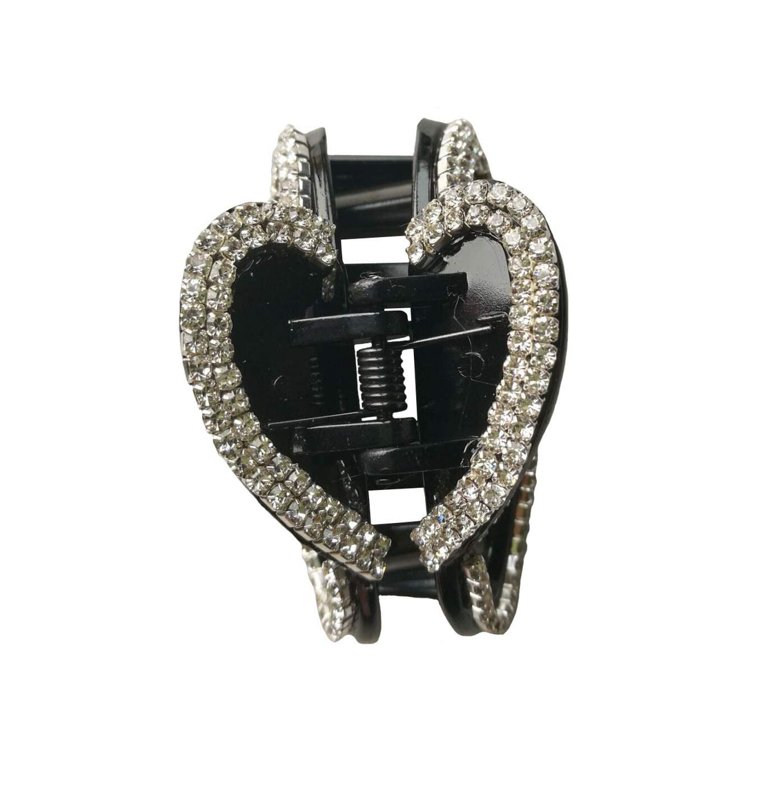 Women Simple Exquisite Acrylic Rhinestones Large Fancy Hair Claw Clip - Girls Elegant Butterfly Jaw Clips Hairpin For Thick Hair (Black)