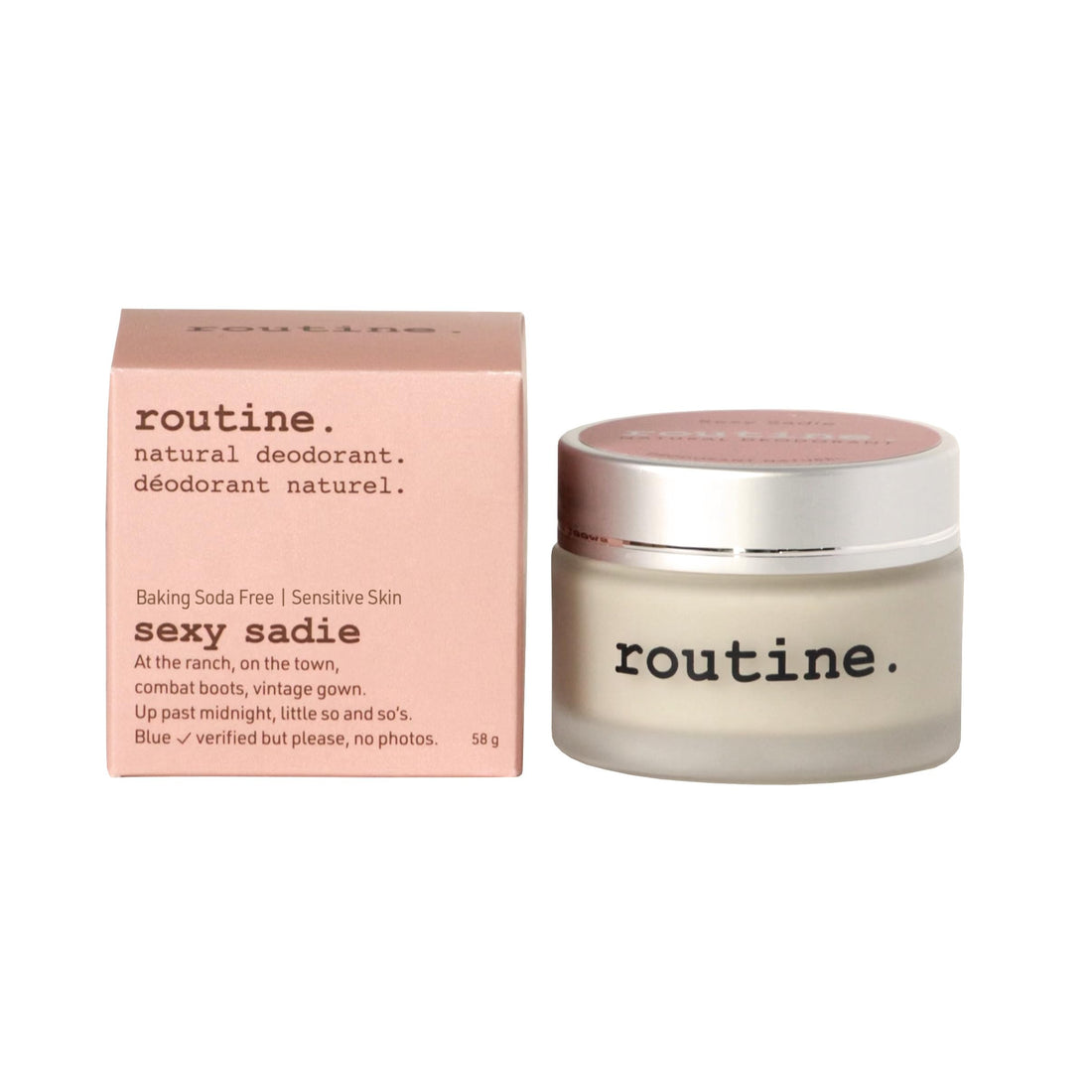 Routine Natural Deodorant - Sexy Sadie: Baking Soda Free - 58g - Extra Sensitive Skin Formula