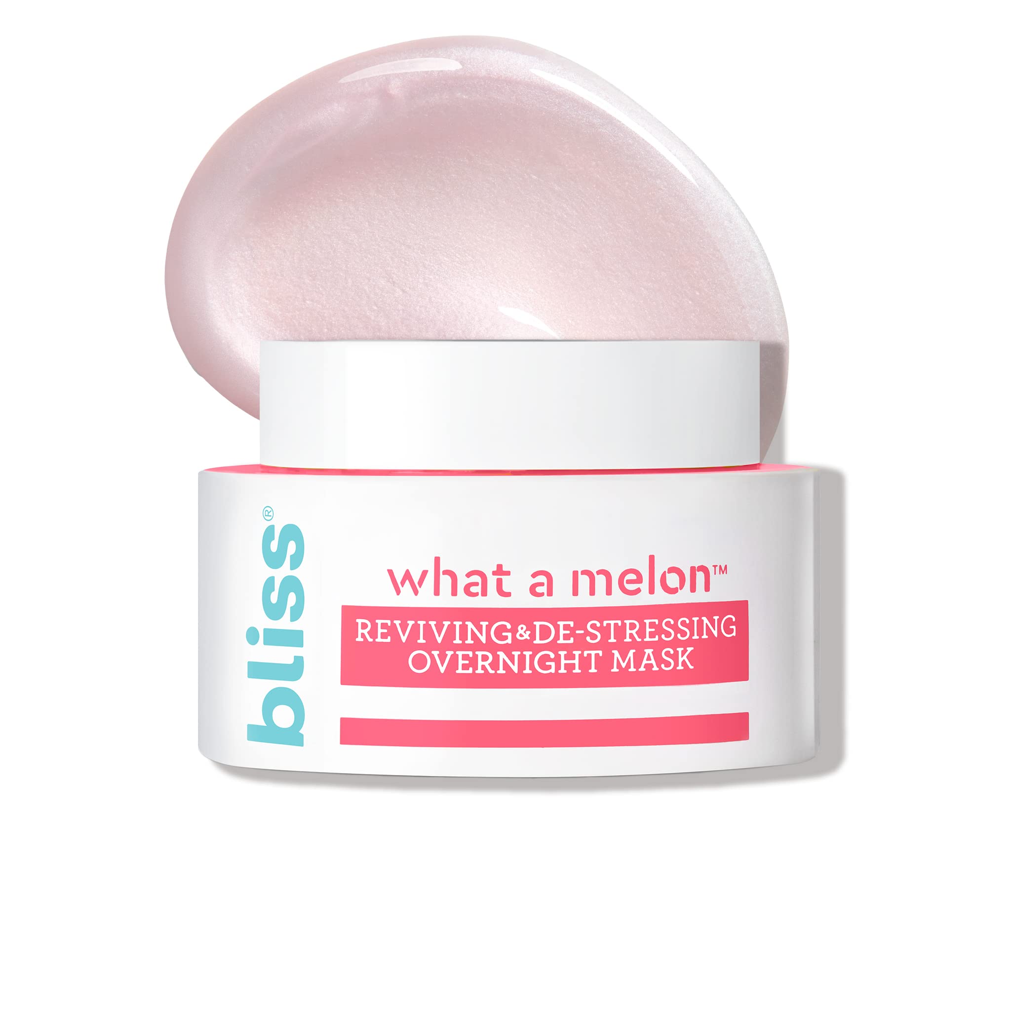 Bliss What A Melon Overnight Face Mask Reviving & De-Stressing Facial Mask Straight-From-The-Spa Paraben Free, Cruelty Free 1.7 Fl Oz