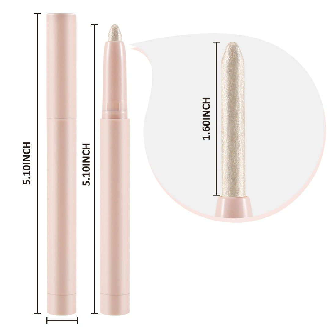 Boobeen Waterproof Eyeshadow Pencil, Cream Eye Shadow Pen, Matte & Shimmer Crayon Long Lasting Eyeshadow Makeup, Quick-drying for Eye Brightener Makeup