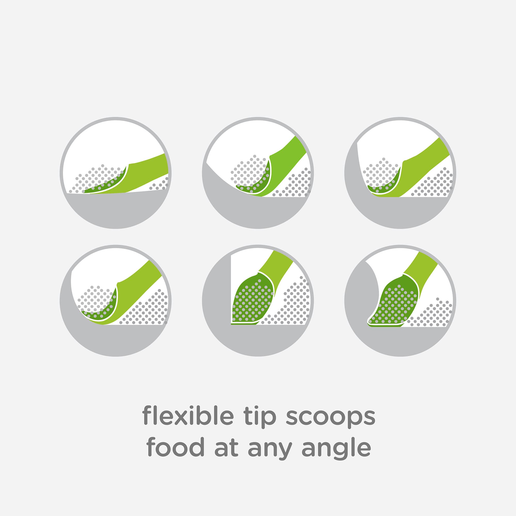 Olababy Baby and Children's Spoon (Training, Set of 2) - Flexible Learning Spoon for Complementary Foods Introduction | Soft, Flexible Silicone BPA-Free