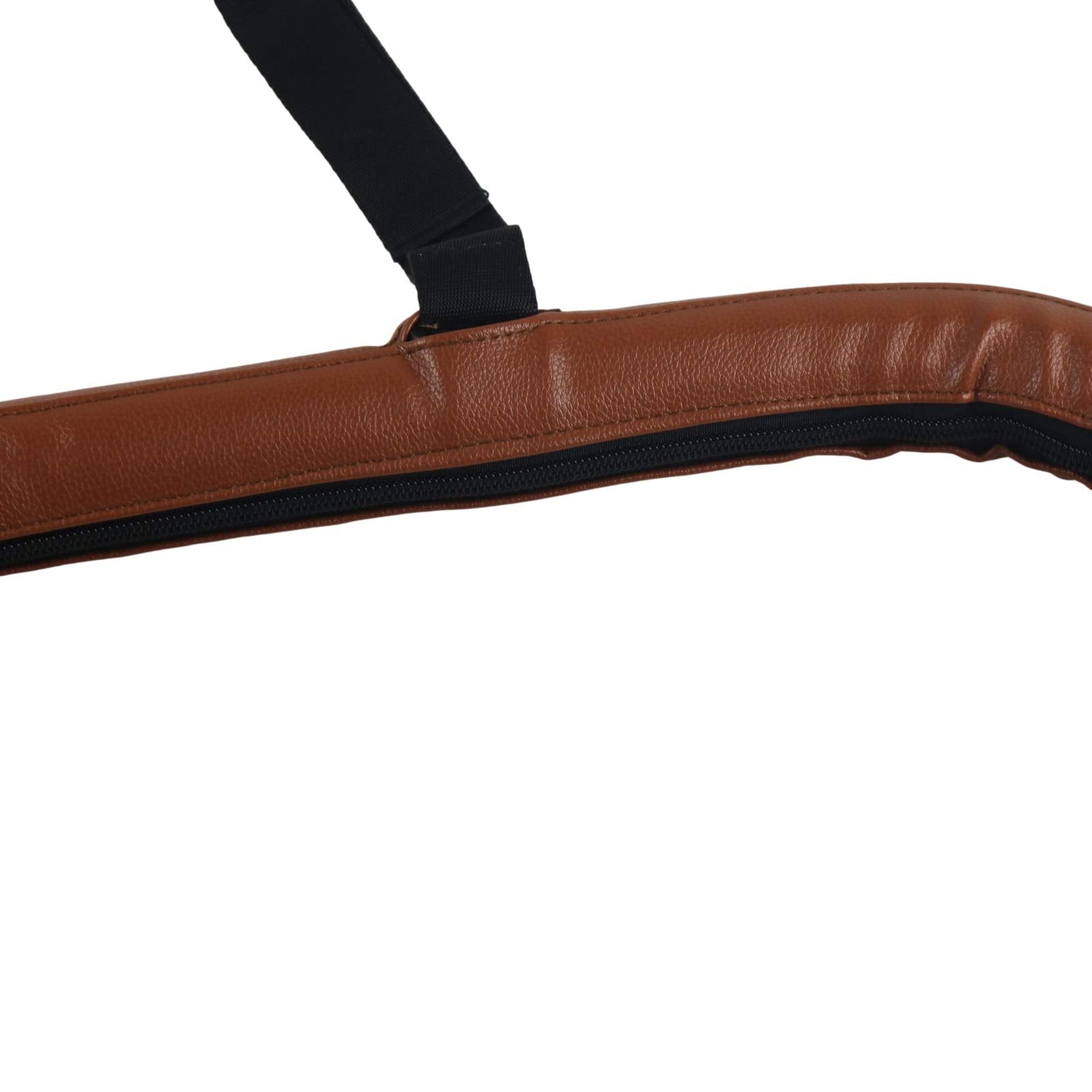 Leather Handle Sleeve Cover Compatible for Babyzen yoyo 2,Stroller Accessories,PU Sleeve Protect Case for YOYO+ Armrest Bumper (No Wrist Strap) (Brown)