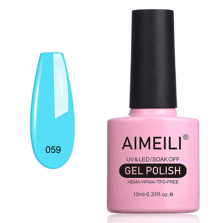 AIMEILI Shellac Soak Off UV LED Gel Nail Polish - Neon Pacific (059) 10ml