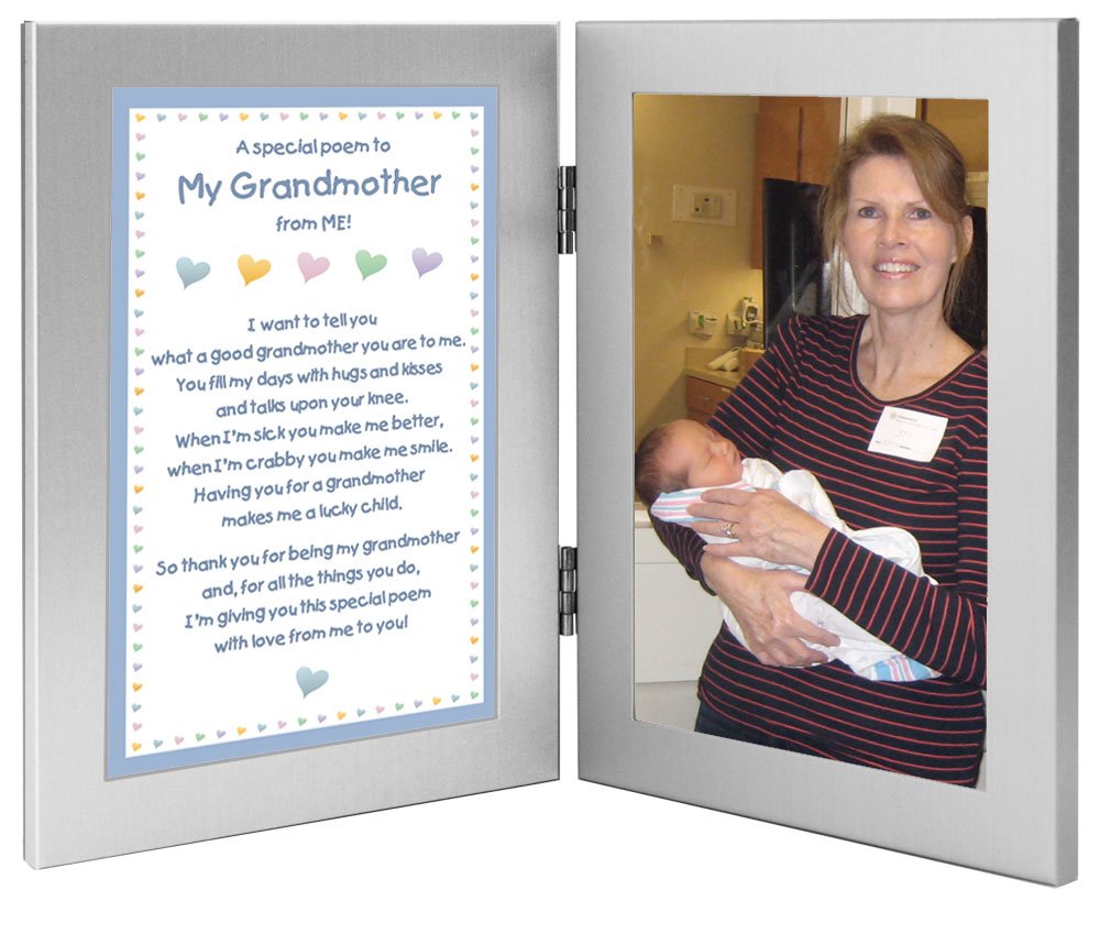 Gift for Grandmother for Her Birthday, Sweet Poem from Grandson, Add 4x6 Inch Photo