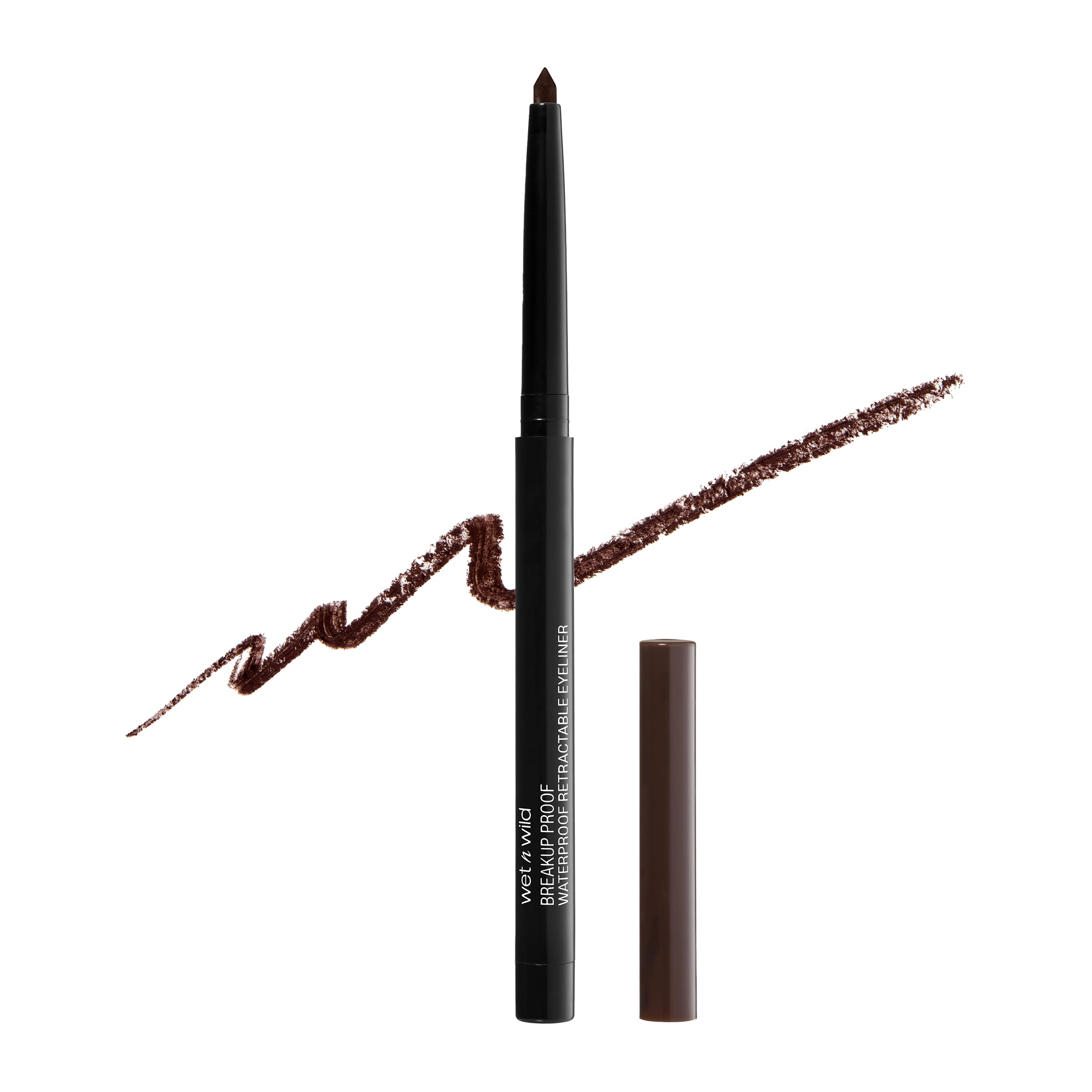wet n wild Mega Last Breakup Proof Retractable Eyeliner - Waterproof 16-Hour Long-Lasting Wear, Cruelty-Free & Vegan - Dark Brown