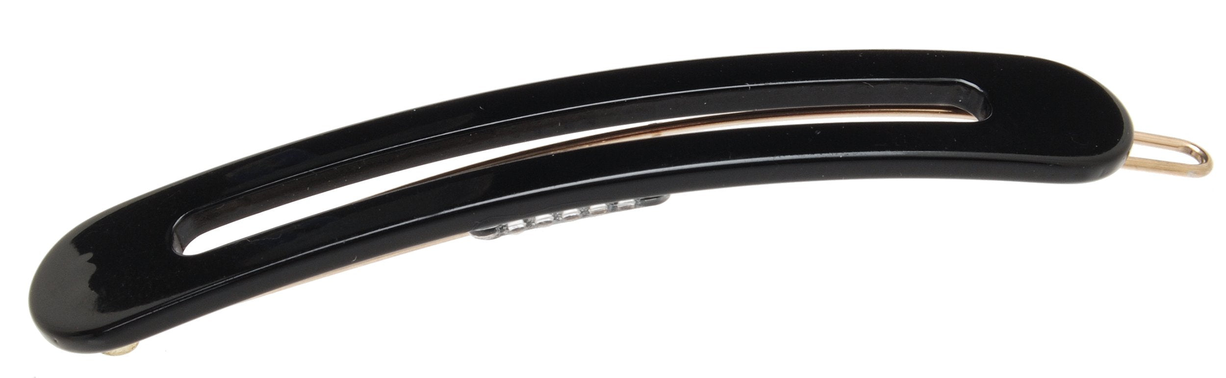 Black : France Luxe Cutout Oblong Tige Boule Barrette - Black