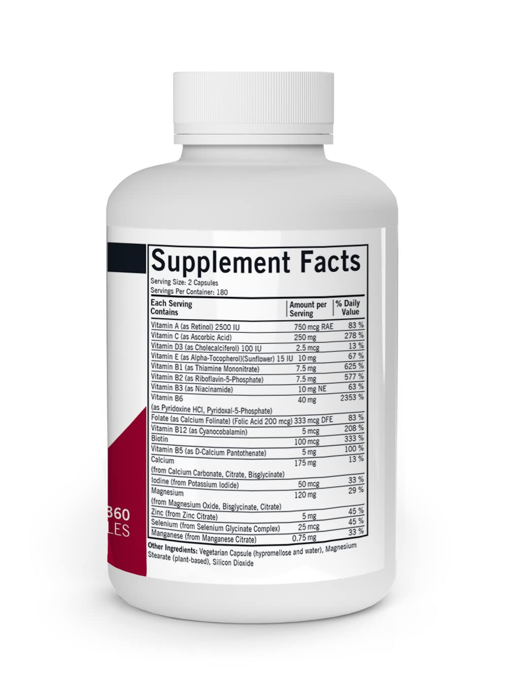 Kirkman - Super Nu-Thera - 360 Capsules - Comprehensive Multivitamin - with Vitamin B6 & Magnesium - Hypoallergenic