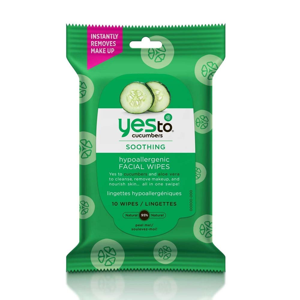 Yes To Cucumbers Soothing Hypoallergenic Facial Towelettes - 10 CT