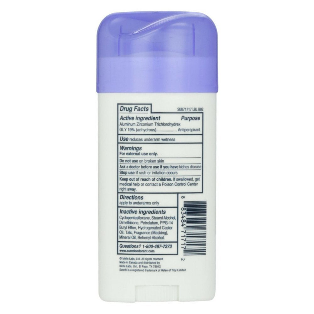 Sure Deodorant 2.6oz Invisible Solid Unscented (Pack of 3)