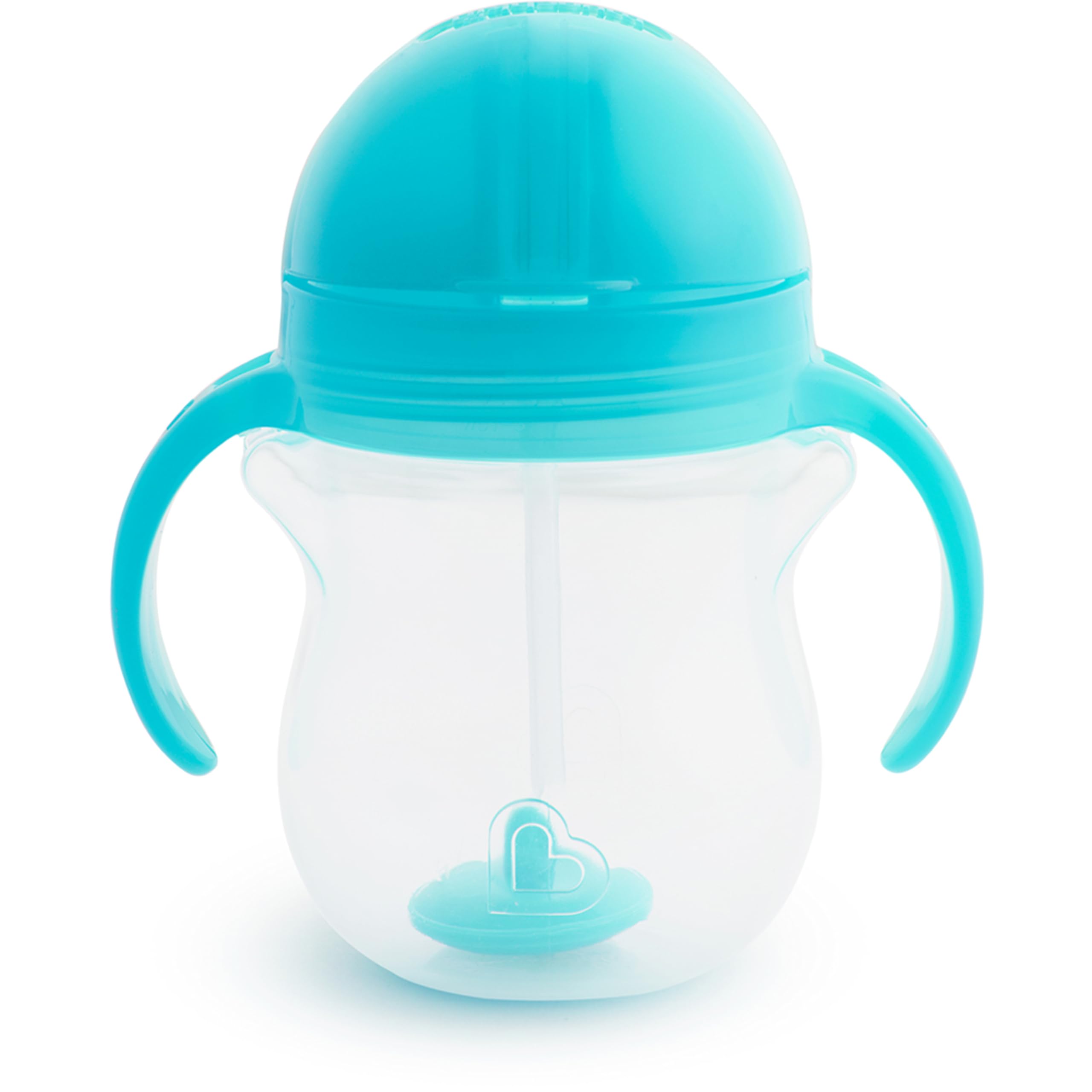 Munchkin Any Angle Sippy Cup for Toddlers, Spill Proof Weighted Straw Cup with Transition Handles for Babies 6 Months and Up, 7 Ounce, Blue