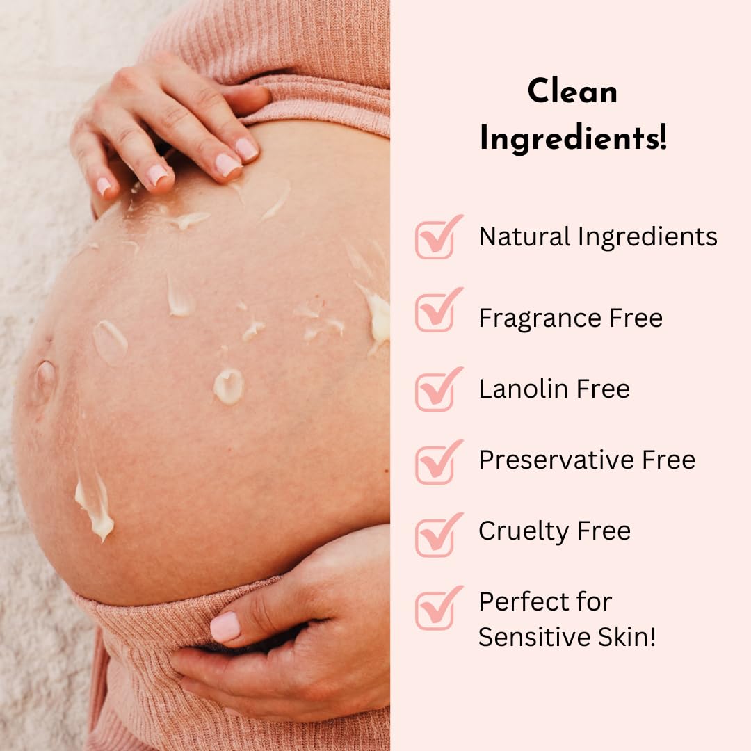 Irene Organics Belly Bundle - Organic Belly Balm and Natural Oil for Pregnancy Stretch Marks and Scars (5 piece set - SM)