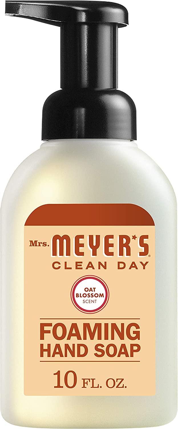MRS. MEYER'S CLEAN DAY Foaming Hand Soap, Oat Blossom, 10 Fl Oz (Pack of 6)