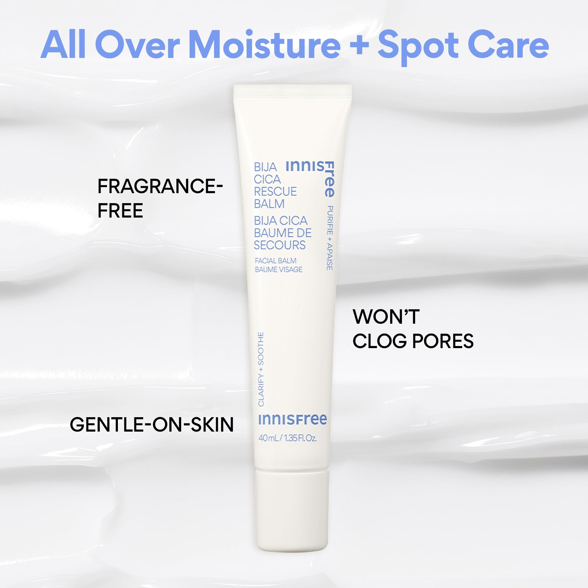 innisfree Bija Cica Rescue Balm with Squalane, Korean Moisturizing Balm Helps Soothe Skin and Improve Uneven Texture (Packaging May Vary)