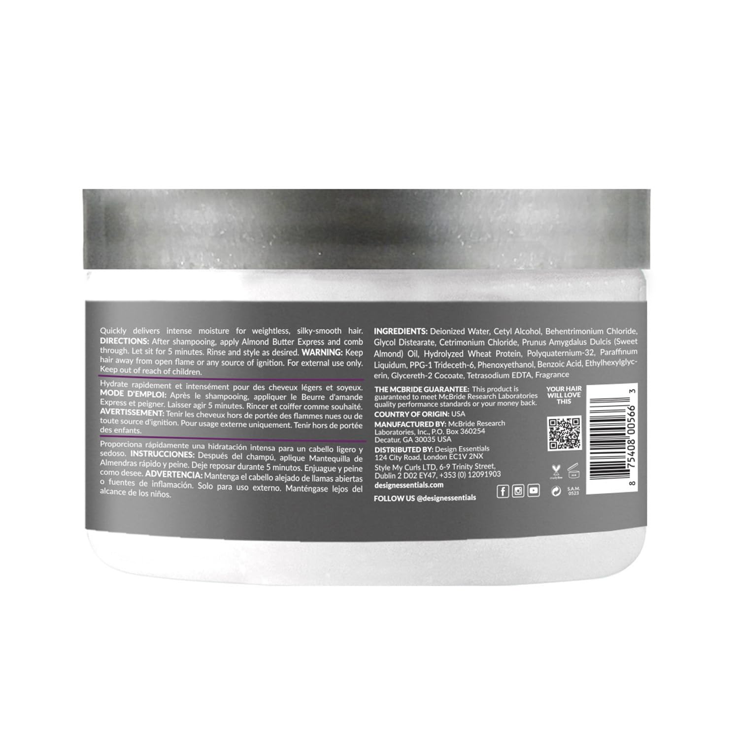 Design Essentials Almond Butter Express Instant Moisturizing Conditioner, For Hydrating and Moisturizing Dry, Brittle Hair, 11 oz (Pack of 1)