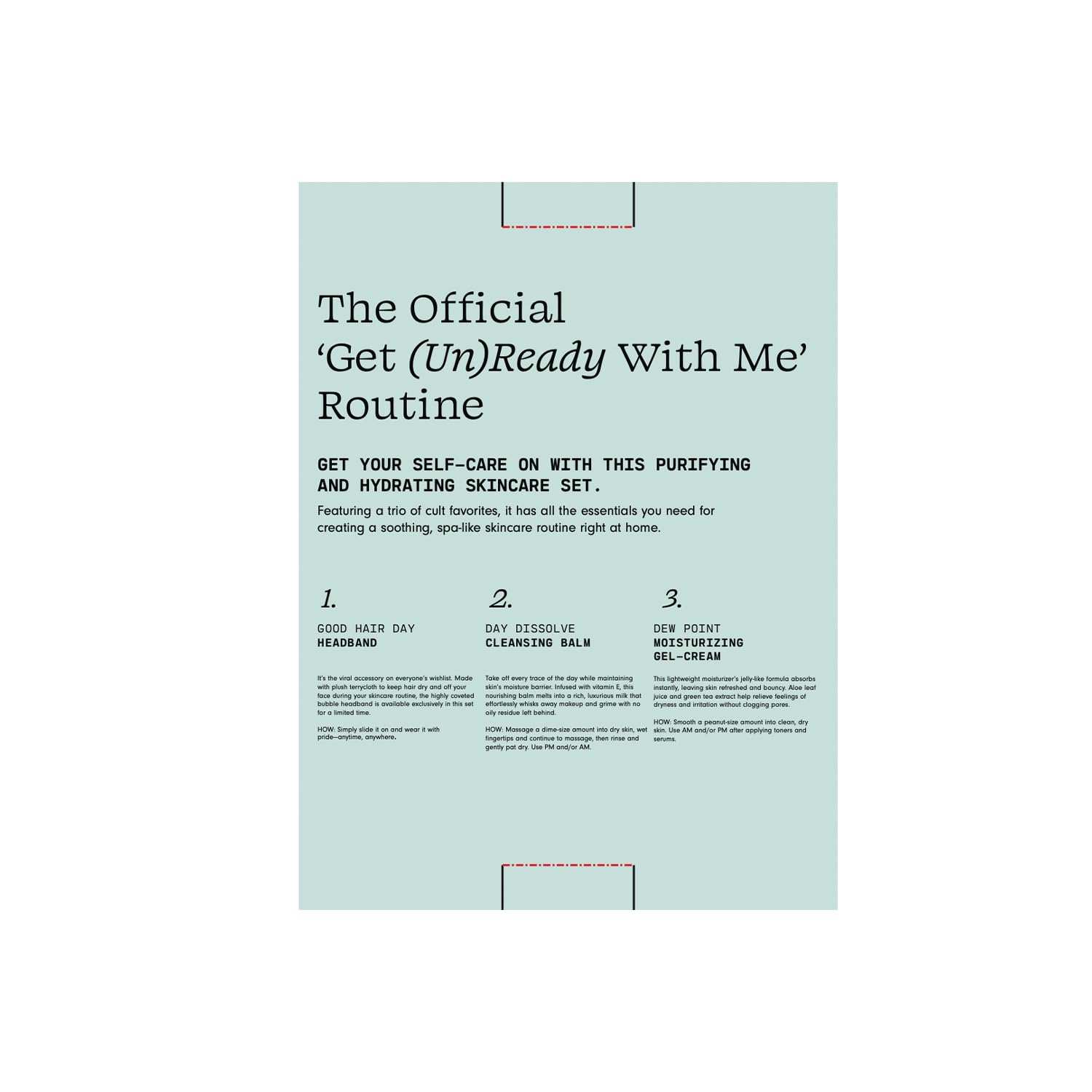 Versed Everyday Clean Routine Travel Essentials 3-Piece Skincare Set - Dew Point Gel Cream (2 fl oz), Good Hair Day Black Headband & Day Dissolve Cleansing Balm (2.3 oz) - Non-Toxic + Vegan