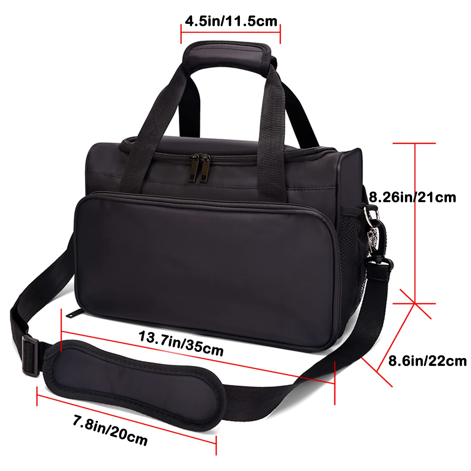 Hairdressing Bag, for Barber Salon Tools Bag, Makeup Cosmetics Portable Handbag, Hair Stylist and Beauty Artist Travel Large Storage Bag(Black)